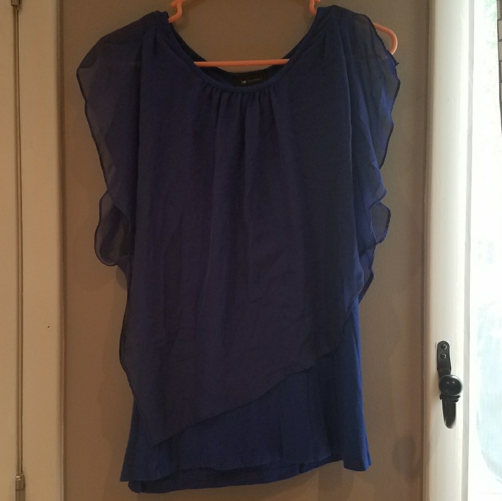 AB Studio Royal blue top